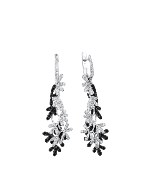 Sterling Silver earrings with zircons and spinels