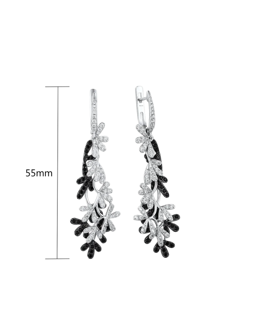 Sterling Silver earrings with zircons and spinels