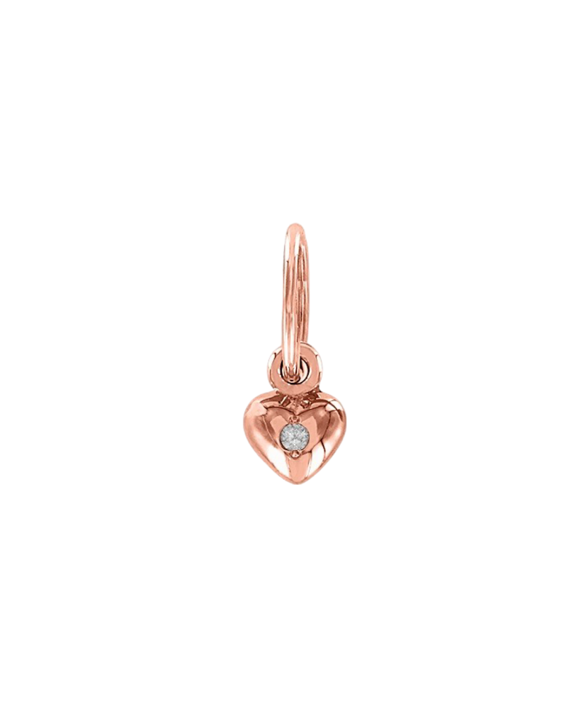 Gold pendant with zirconium "heart"