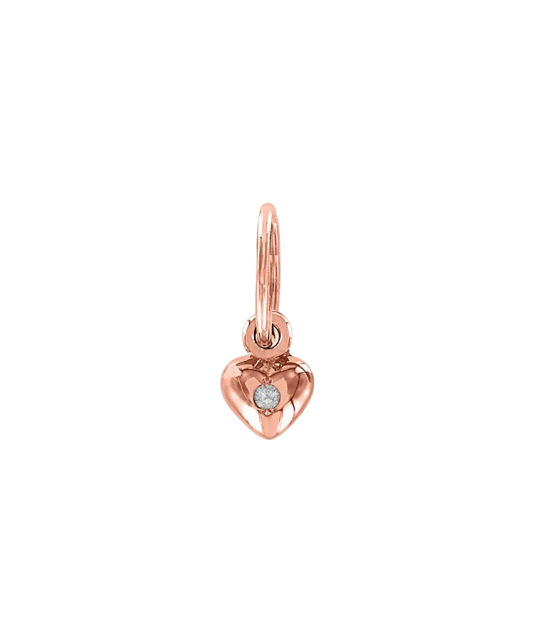 Gold pendant with zirconium "heart"