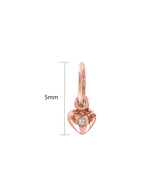 Gold pendant with zirconium "heart"