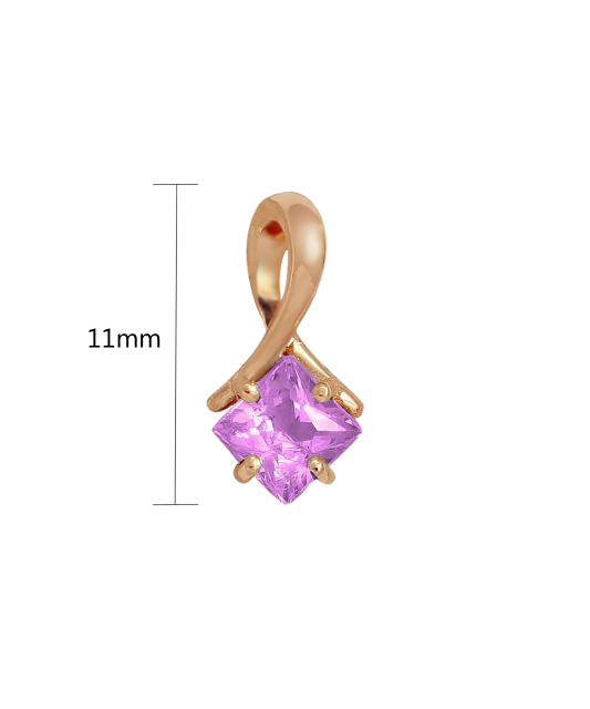 Gold pendant with amethyst