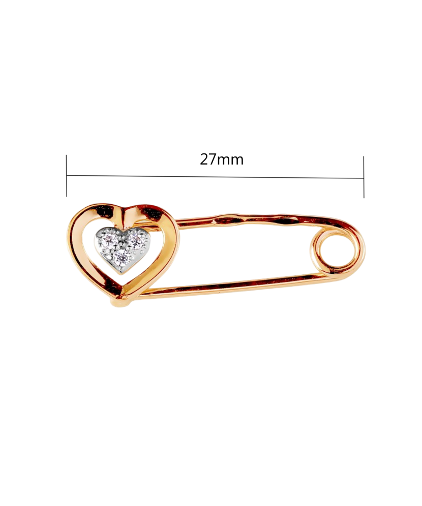 Kultainen rintakoru zirkoneilla