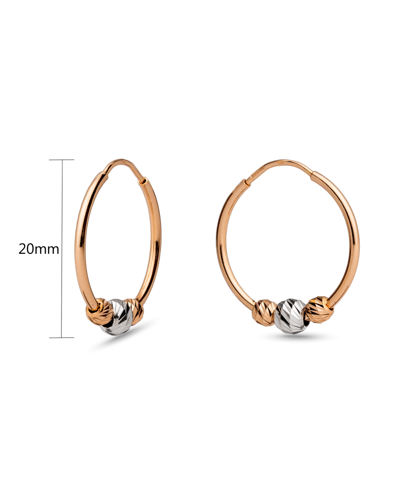 Gold hoop earrings 20mm