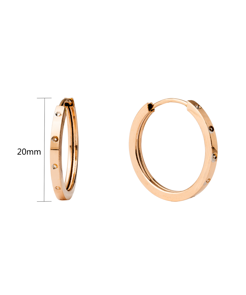 Gold hoop earrings 20mm