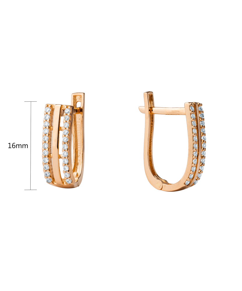 Kultaiset korvakorut zirkoneilla