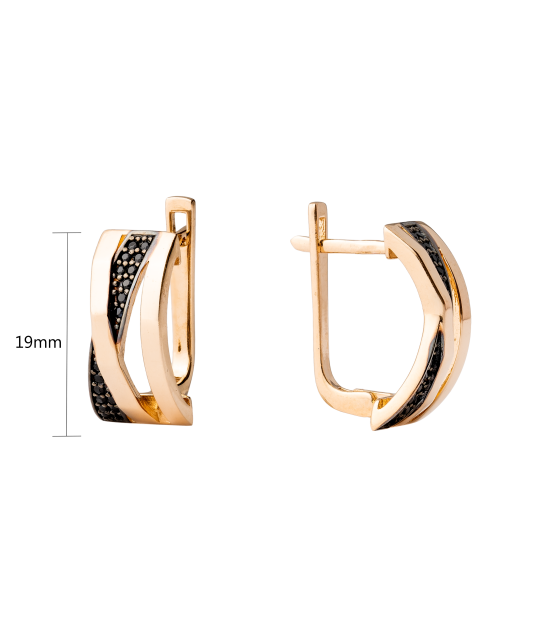 Kultaiset korvakorut zirkoneilla