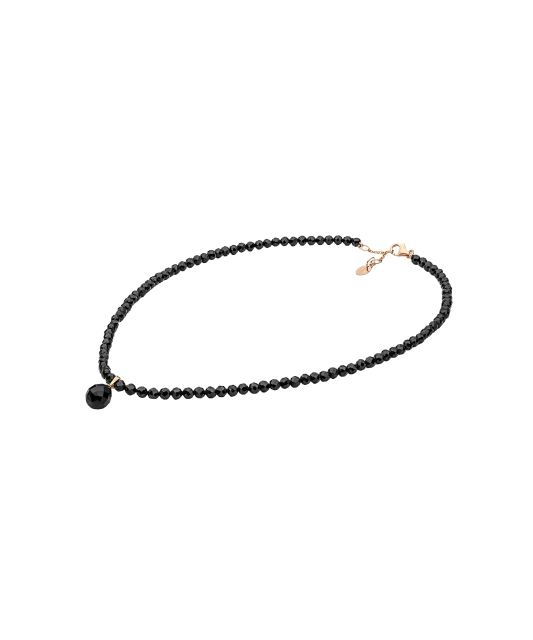 Spinel necklace with gold-plated silver
