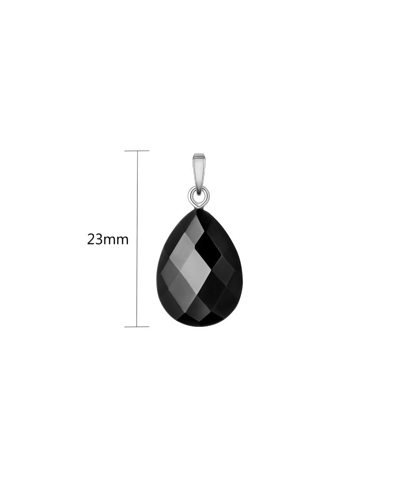Sterling silver pendant with onyx