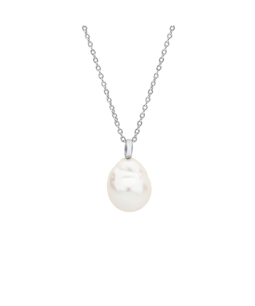 Sterling silver chain with pearl pendant