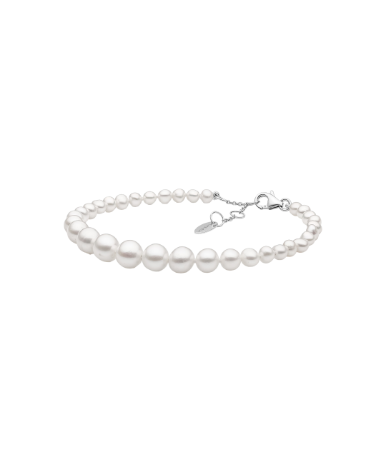 Pearl bracelet with silver