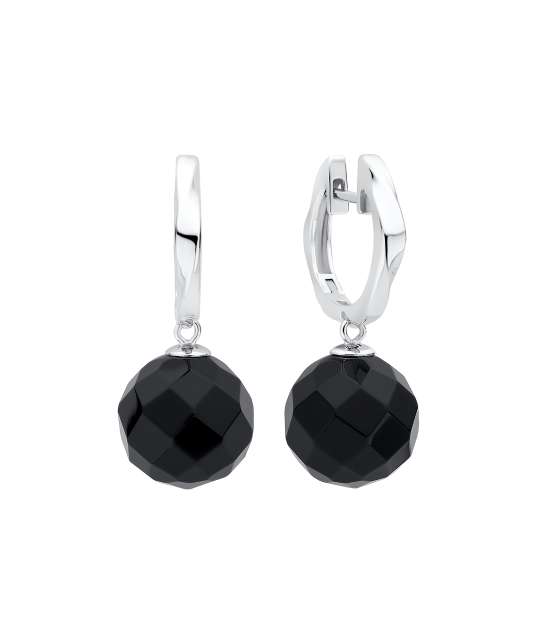 Sterling silver earrings with onyx