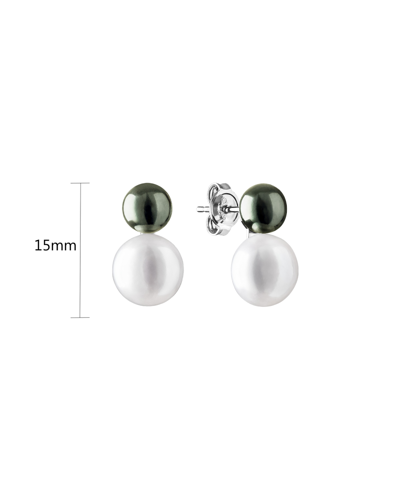 Sterling silver earrings with pearls