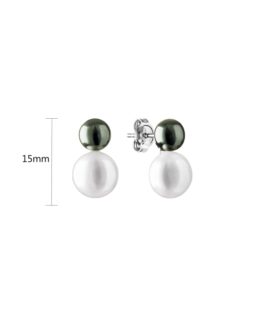 Sterling silver earrings with pearls