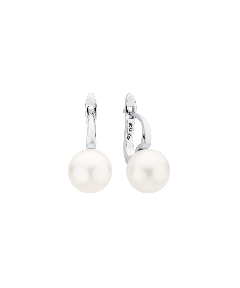Sterling silver earrings with pearls