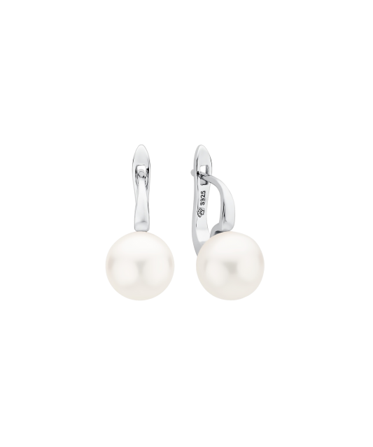 Sterling silver earrings with pearls