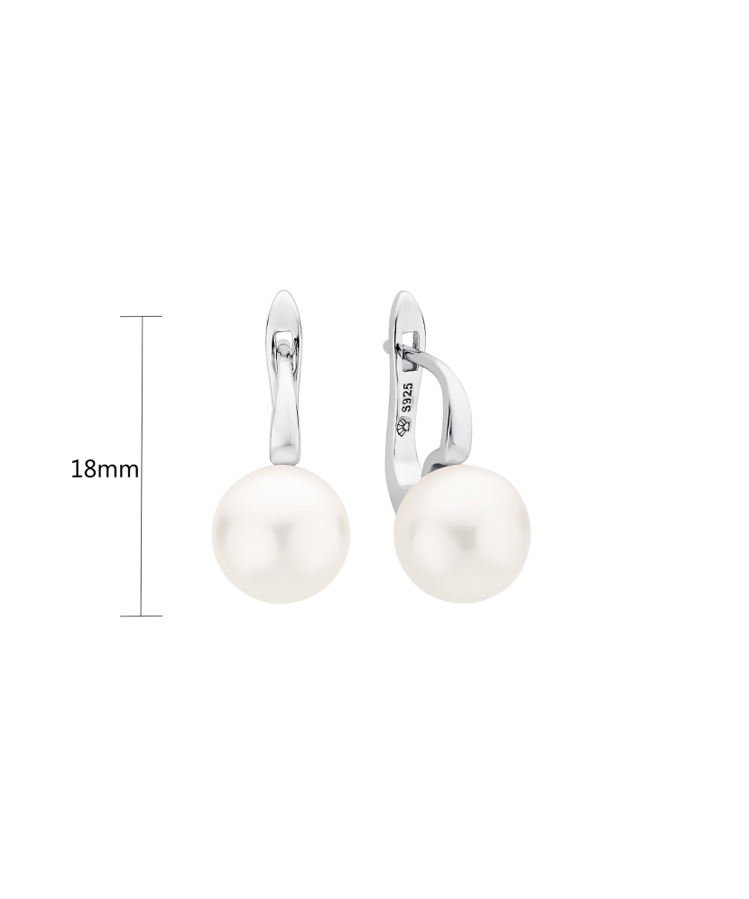 Sidabriniai auskarai su perlais