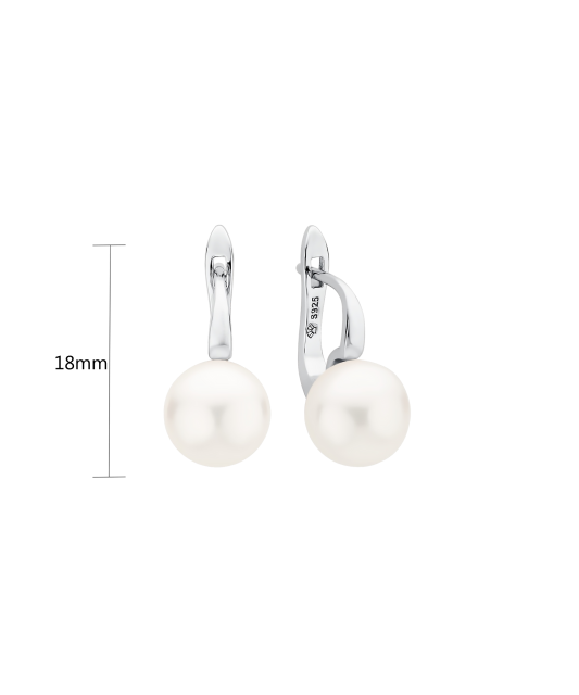 Sterling silver earrings with pearls