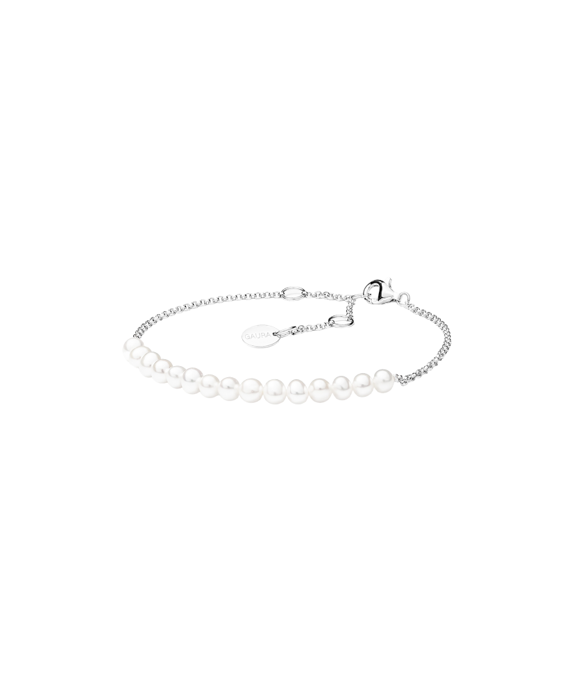 Pearl bracelet with silver