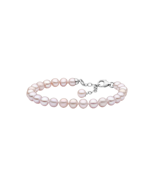Pearl bracelet with silver