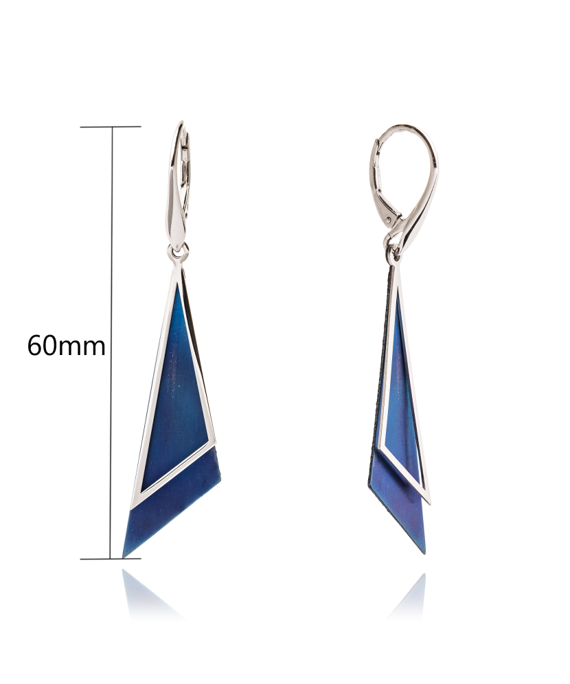 Sterling silver earrings with titanium