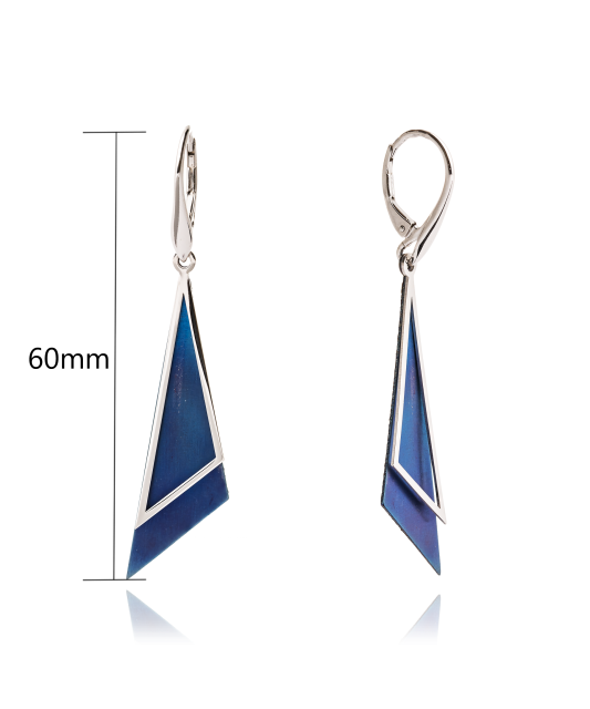Sterling silver earrings with titanium