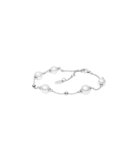 Bracelet with pearls and silver