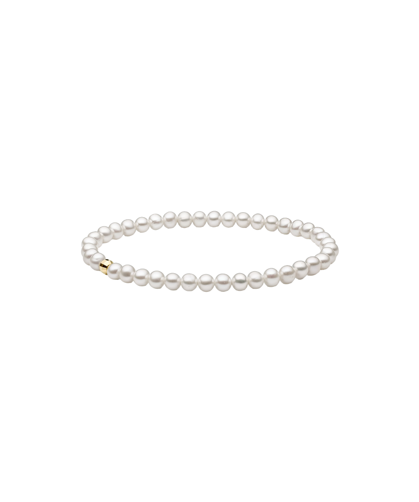 Pearl bracelet with gold