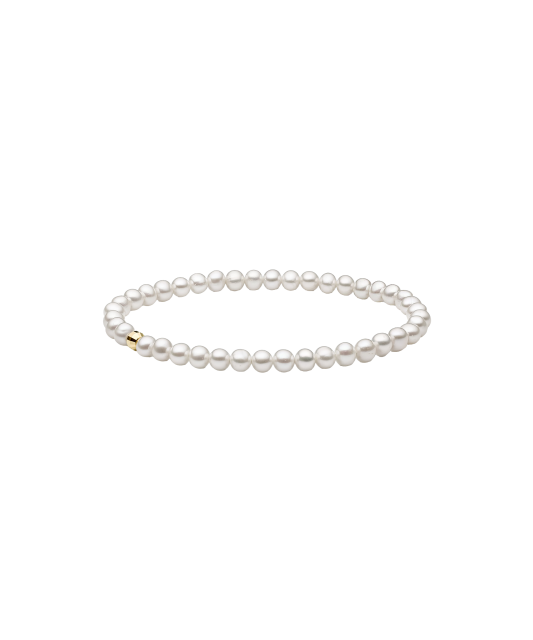 Pearl bracelet with gold