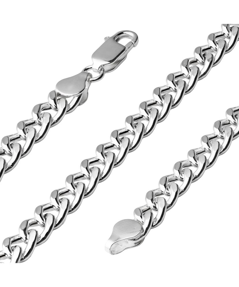 Sterling Silver bracelet "Curb" 6.3mm