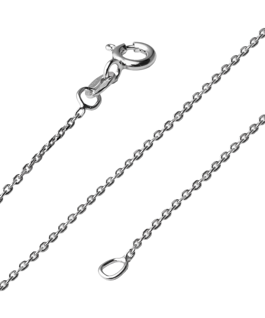 Rodiumilla päällystetty hopeaketju "Anchor" 1.1mm