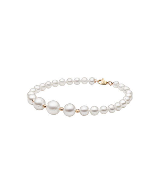 Pearl bracele twith gold