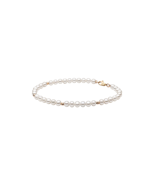 Pearl bracele twith gold