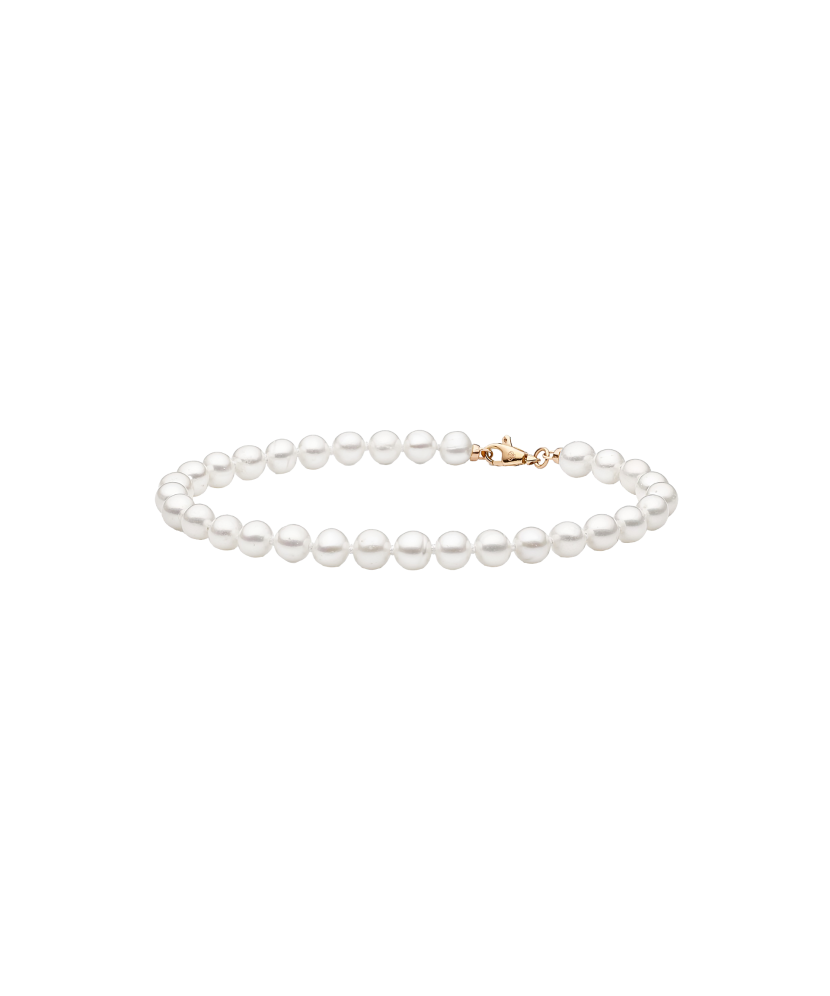 Pearl bracele twith gold