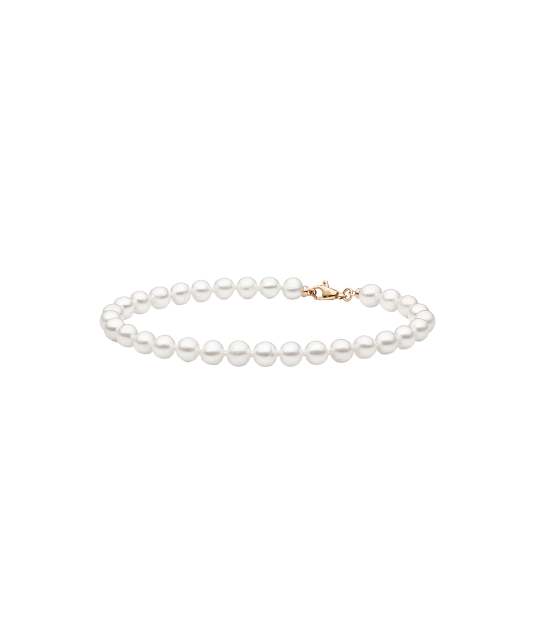 Pearl bracele twith gold