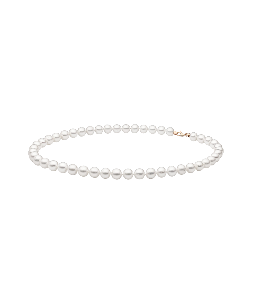 Pearl necklaces with gold