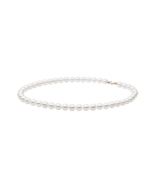 Pearl necklaces with gold