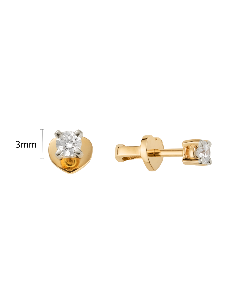 Yellow Gold earrings with diamonds