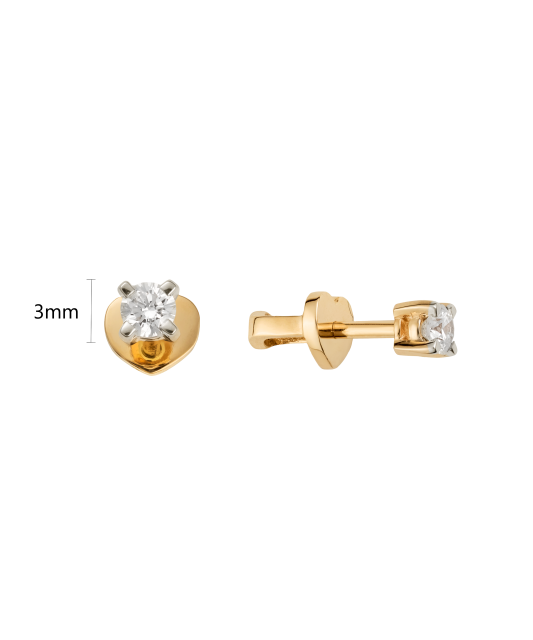 Yellow Gold earrings with diamonds