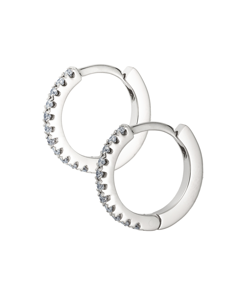 White gold earrings with diamonds