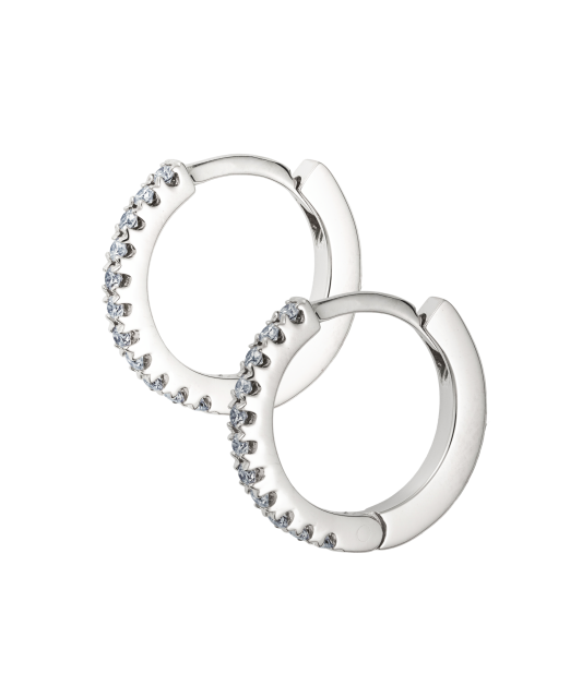 White gold earrings with diamonds