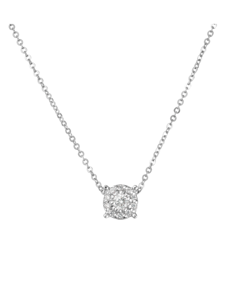 White Gold chain with diamond pendant