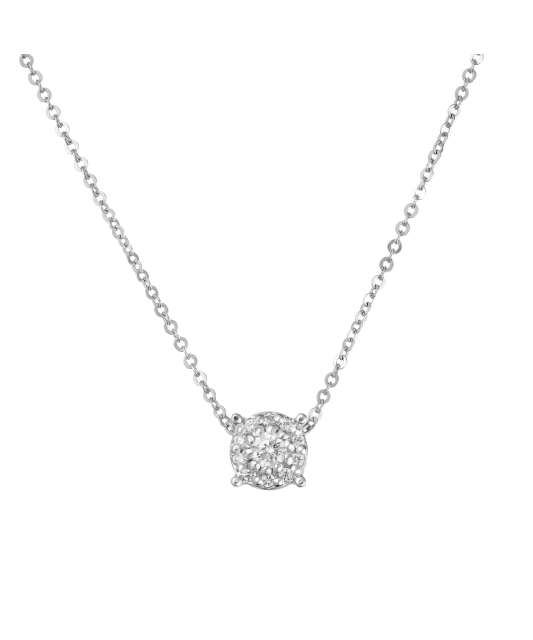 White Gold chain with diamond pendant