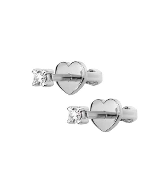 White gold earrings with diamonds