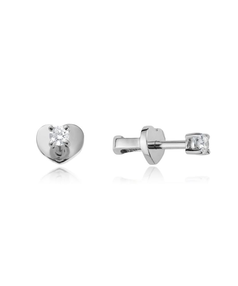 White gold earrings with diamonds