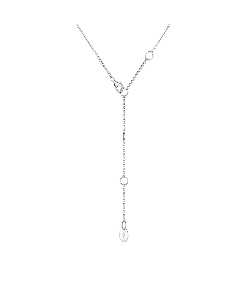Sterling silver chain with pearl and zirconium