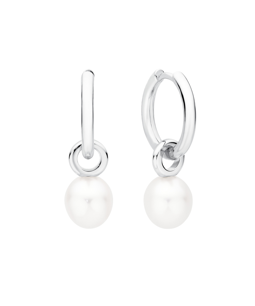 Sterling silver earrings with pearls
