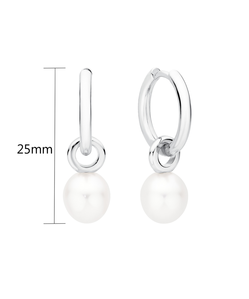 Sterling silver earrings with pearls