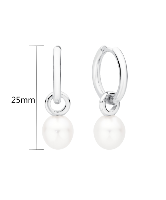 Sterling silver earrings with pearls