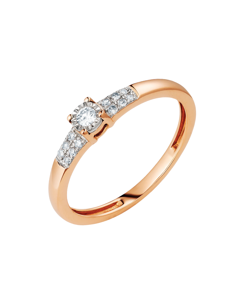 Valkokultainen sormus timanteilla